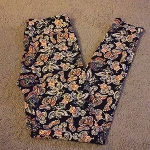 Lularoe mosaic bird print leggings